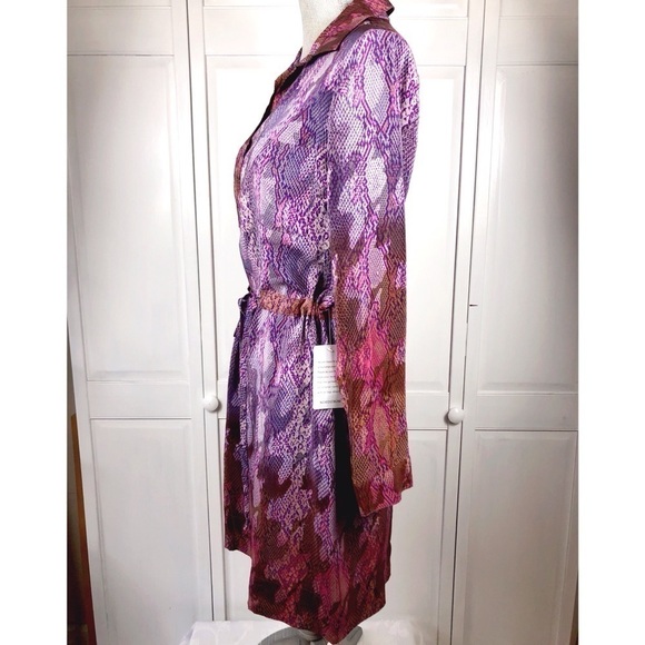 Presley Skye Silk Dress l NORDSTROM SILK LONG SLEEVE SHIRT DRESS 0964 - Picture 2 of 5